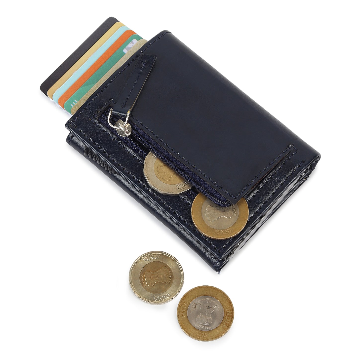 Highlark Blue Elite Pro SlideX RFID Protected Wallet Card Holder for Men