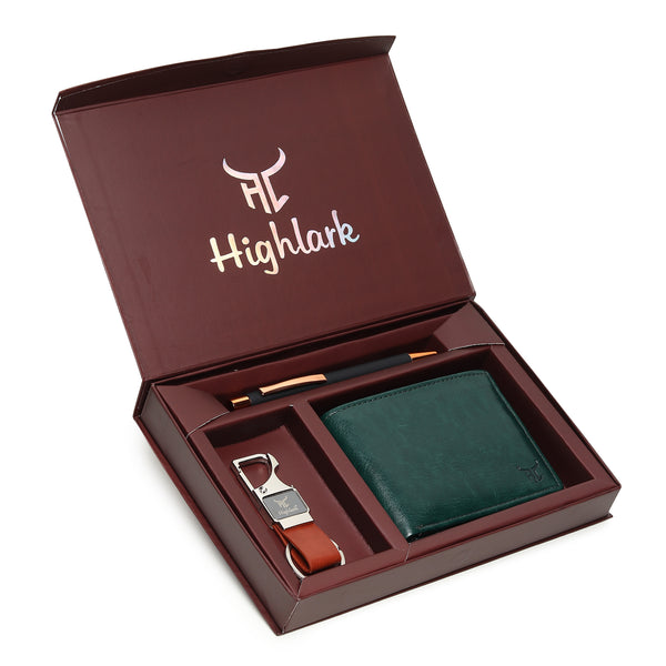 Highlark Luxury Gift Hamper – Wallet, Pen & Keychain | Corporate Gift Set