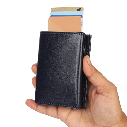 Highlark Blue Elite Pro SlideX RFID Protected Wallet Card Holder for Men