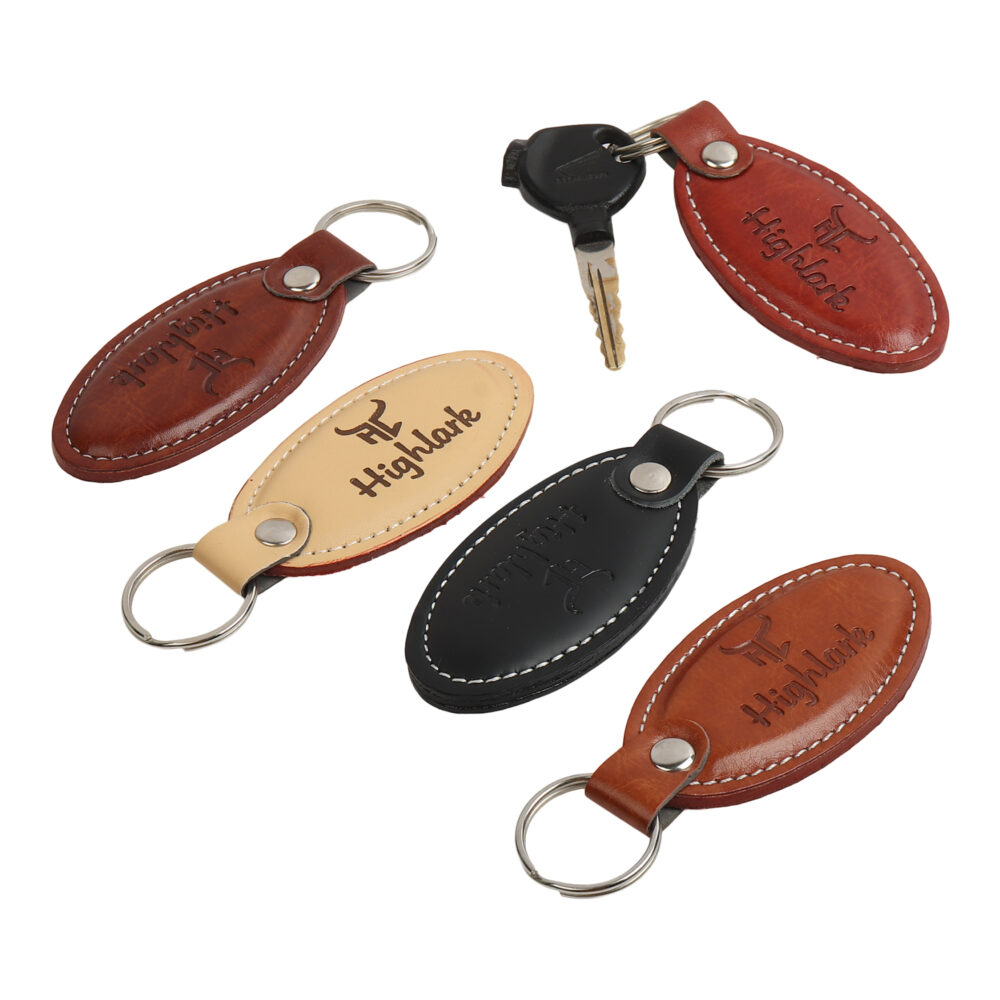 Highlark Leather Keyring & Keychain, Uses for Home, Office, Car & Bike, Ideal for Gifting, Durable and Stylish Key Holder, Heavy Duty Leather Keychain For Men & Women (Set of 5) (Copy) - Image 3