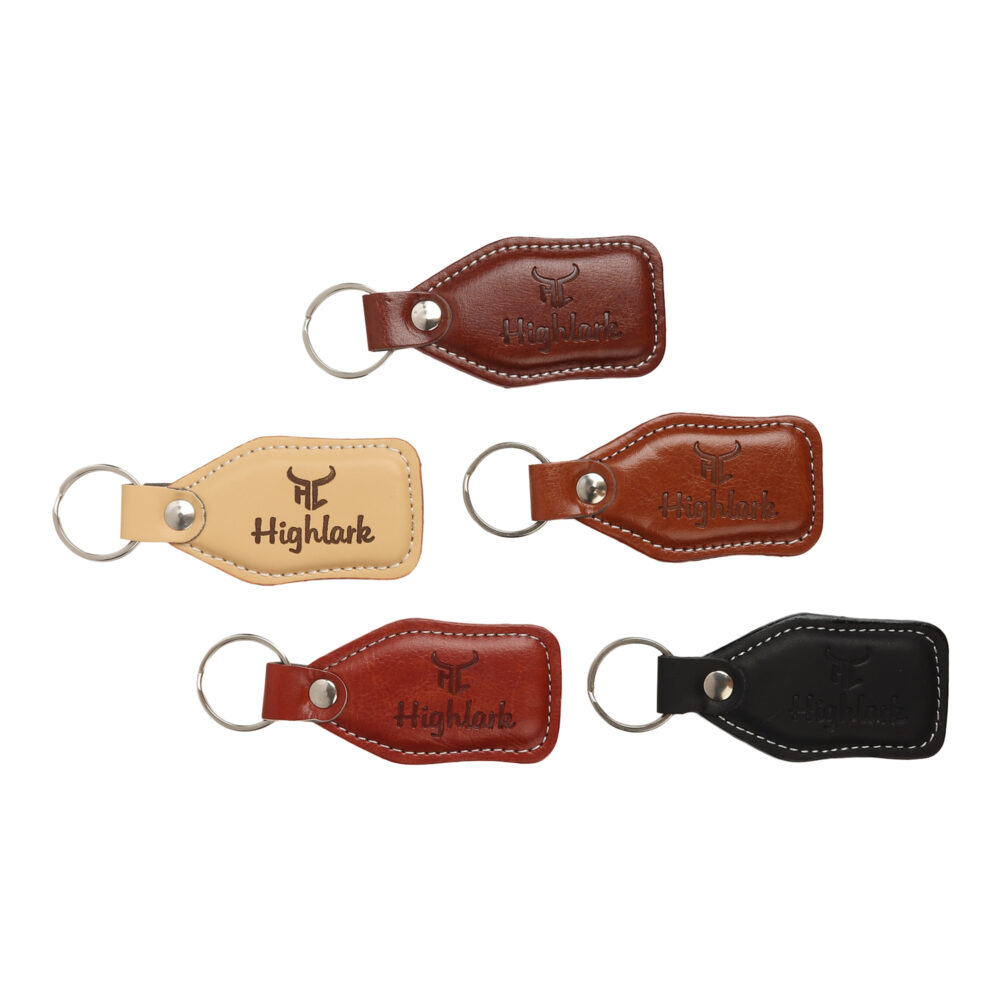Highlark Leather Keyring & Keychain, Uses for Home, Office, Car & Bike, Ideal for Gifting, Durable and Stylish Key Holder, Heavy Duty Leather Keychain For Men & Women (Set of 5) - Image 4