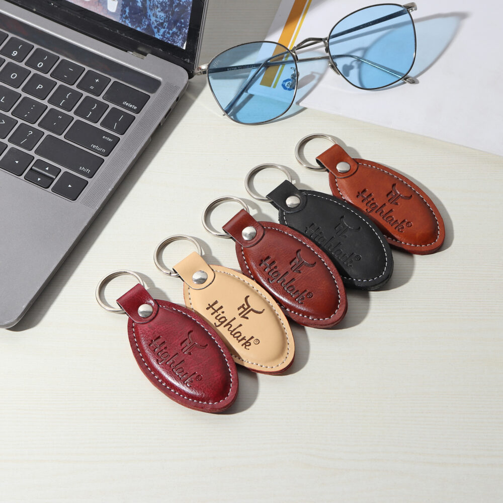 Highlark Leather Keyring & Keychain, Uses for Home, Office, Car & Bike, Ideal for Gifting, Durable and Stylish Key Holder, Heavy Duty Leather Keychain For Men & Women (Set of 5) (Copy)