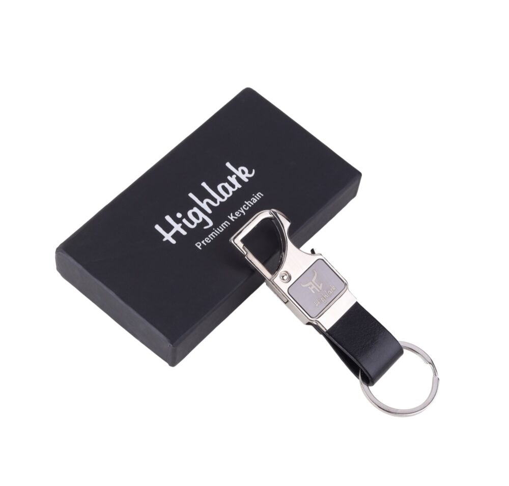 Highlark® Keychain with Faux Leather Loop | Uses For Home, Office, Car & Bike Keyring | Durable & Stylish Key Holder | Carabiner with Bottel opener keychain for Men & Women Highlark® Keychain with Faux Leather Loop | Uses For Home, Office, Car & Bike Keyring | Durable & Stylish Key Holder | Carabiner with Bottel opener keychain for Men & Women (Pack of 3) - Image 4