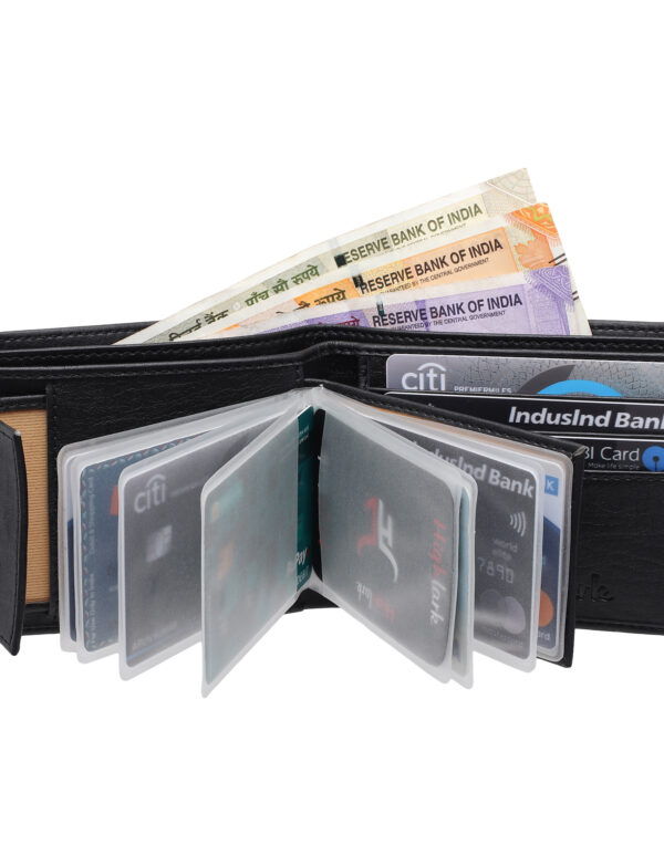 Highlark Faux leather wallet for men I slim & Compact wallet I credit/debit card Slots I 2 currency compartments I 2 secret compartments