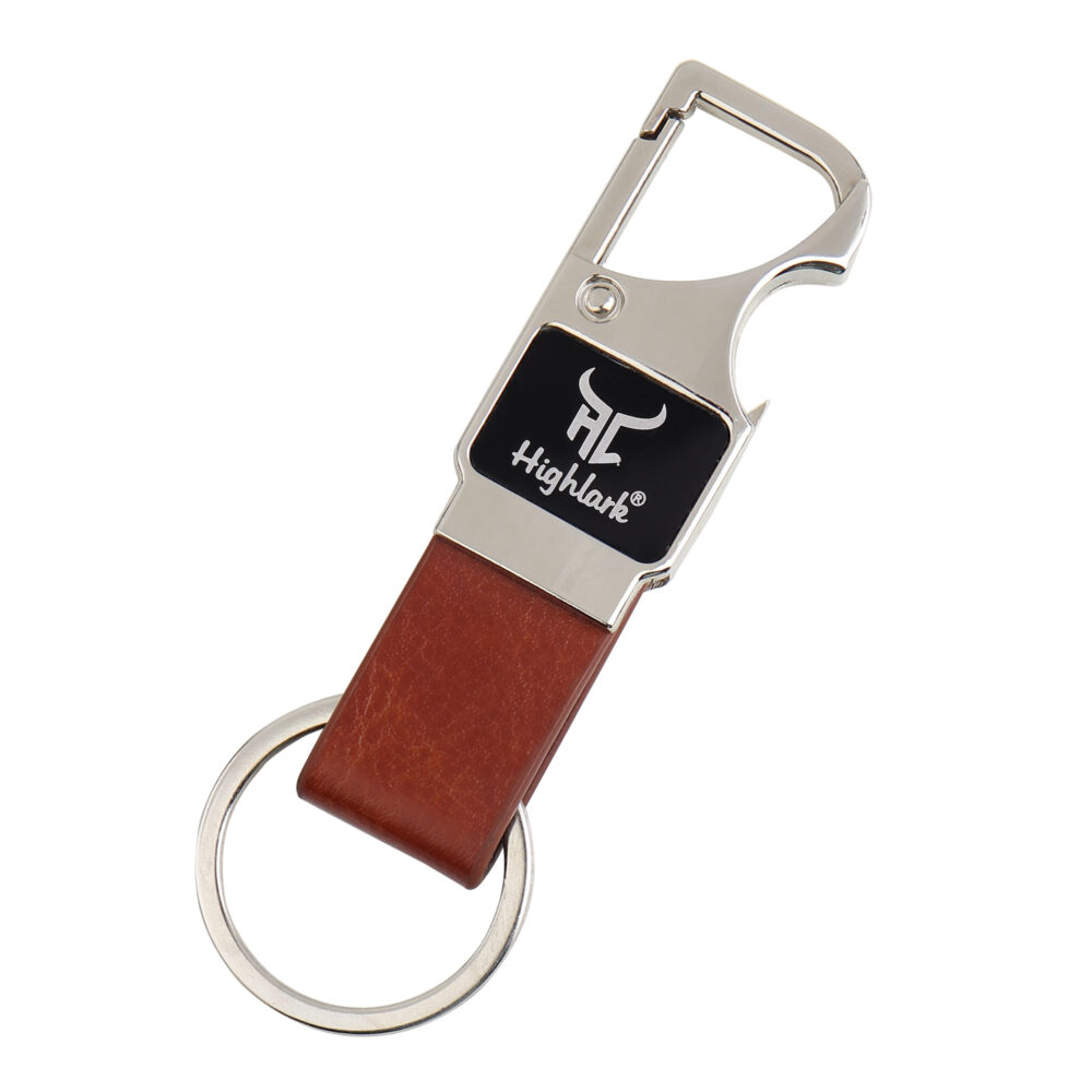 Highlark® Keychain with Faux Leather Loop | Uses For Home, Office, Car & Bike Keyring | Durable & Stylish Key Holder | Carabiner with Bottel opener keychain for Men & Women Highlark® Keychain with Faux Leather Loop | Uses For Home, Office, Car & Bike Keyring | Durable & Stylish Key Holder | Carabiner with Bottel opener keychain for Men & Women (Pack of 2) - Image 6