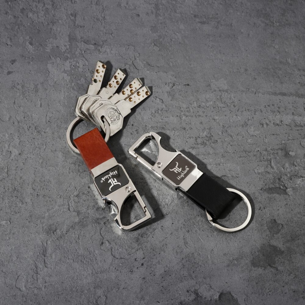 Highlark® Keychain with Faux Leather Loop | Uses For Home, Office, Car & Bike Keyring | Durable & Stylish Key Holder | Carabiner with Bottel opener keychain for Men & Women Highlark® Keychain with Faux Leather Loop | Uses For Home, Office, Car & Bike Keyring | Durable & Stylish Key Holder | Carabiner with Bottel opener keychain for Men & Women (Pack of 3)