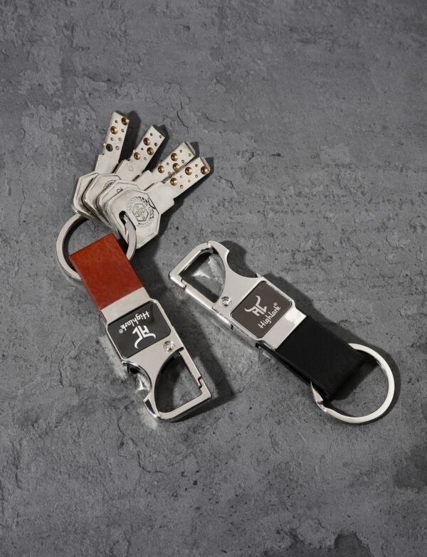 Highlark® Keychain with Faux Leather Loop | Uses For Home, Office, Car & Bike Keyring | Durable & Stylish Key Holder | Carabiner with Bottel opener keychain for Men & Women Highlark® Keychain with Faux Leather Loop | Uses For Home, Office, Car & Bike Keyring | Durable & Stylish Key Holder | Carabiner with Bottel opener keychain for Men & Women (Pack of 3)